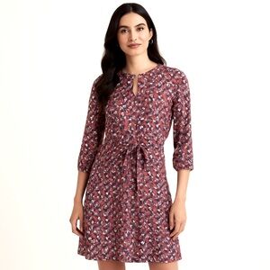 Boden Retro Crescent Moon Printed Dress Sz 6 Keyhold Neckline Celestial